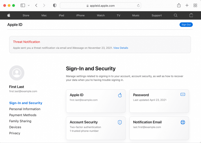 苹果概述如何向遭受间谍软件攻击的客户发送通报